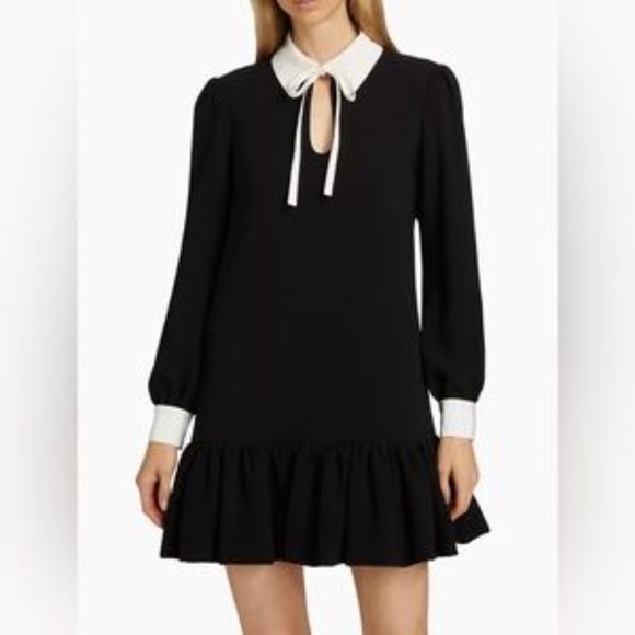 cinq a sept Cala Tie Neck Long Sleeve Shift Dress - Picture 12 of 14